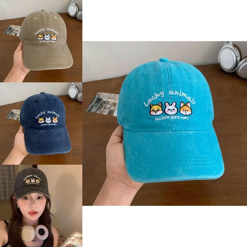 Adorable Japanese Cartoon Embroidered Baseball Cap For Women Lightweight Summer Sun Protection