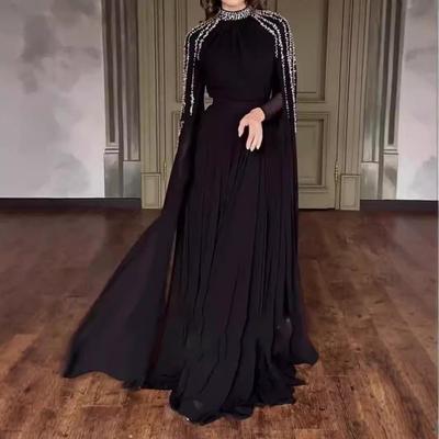 Vestido Largo de Noche Elegante para Mujer con Adornos de Cuentas Primavera/Verano 2024