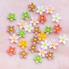 100 Pz 8mm Resina 3D Colorato Mini Fiore Gemme Flatback Figurine Scrapbook Wedding Applique Nail Art Decor Artigianato