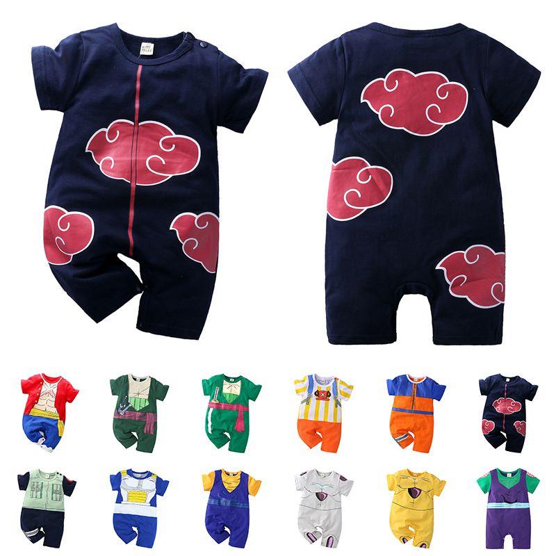 Adorable Baby Romper In Dragon Ball Naruto Luffy Design For Stylish Summer Wear