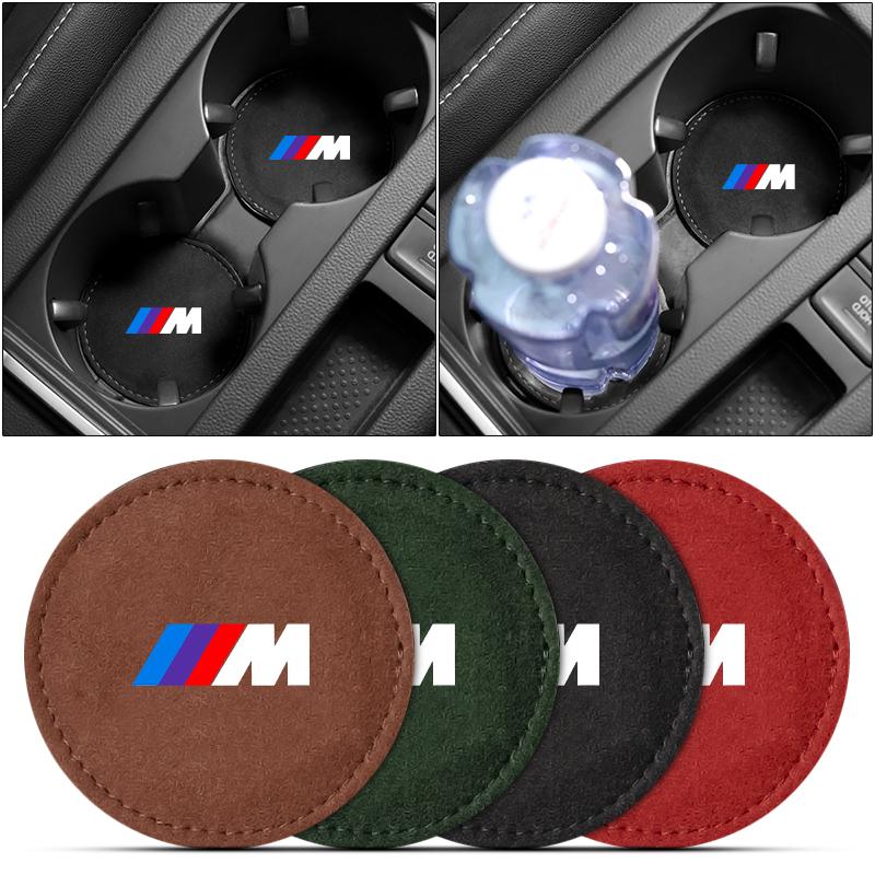 M Logo Car Coaster Water Cup Seat Cushion Anti Slip Pad For BMW X6 X1 X2 X3 X4 X5 X7 E46 E39 E90 E36 E60 E34 E30 F30 E71 F10 F10 F11 F30 E34 E92