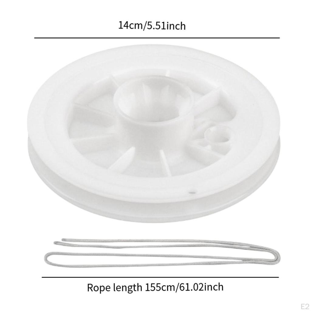 295871 Recoil Starter Pulley Lawn Mower Equipment with Rope Sturdy High Performance Easy to