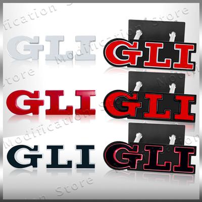 YSA5 3D Metal Car Styling GLI Emblem Front Grille Rear Bumper Trunk Badge Sticker For Golf MK4 MK5 MK6 MK7 Jetta Passat Polo Decor