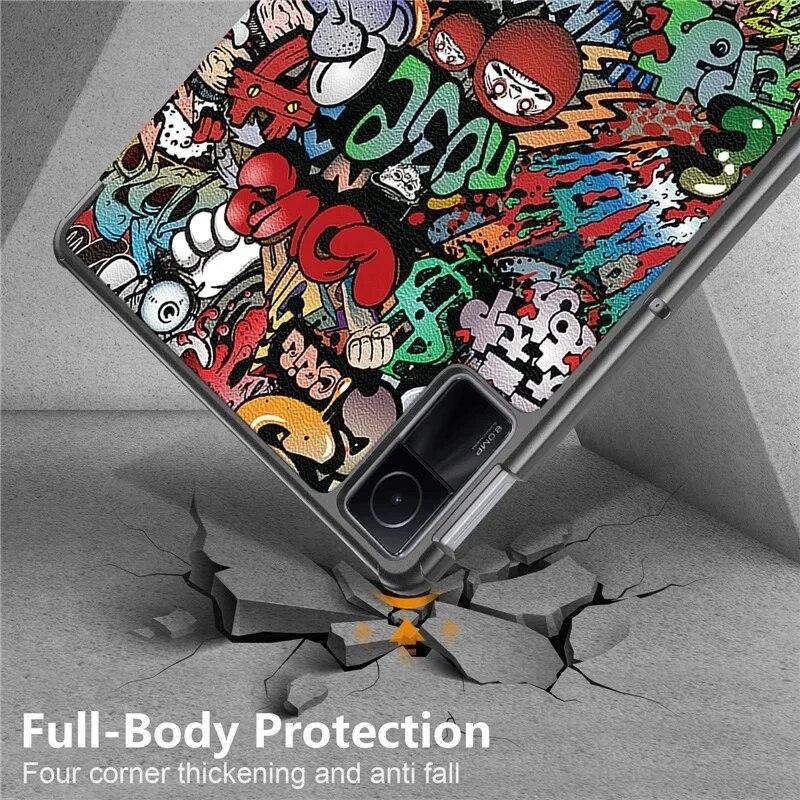 Flip Case for Xiaomi Pad 6 Mi Pad 5 Pro Tablet Cover Tri-folding Stand for Redmi Pad SE 11 2023 Redmi Pad Case Cover Auto Wake Sleep