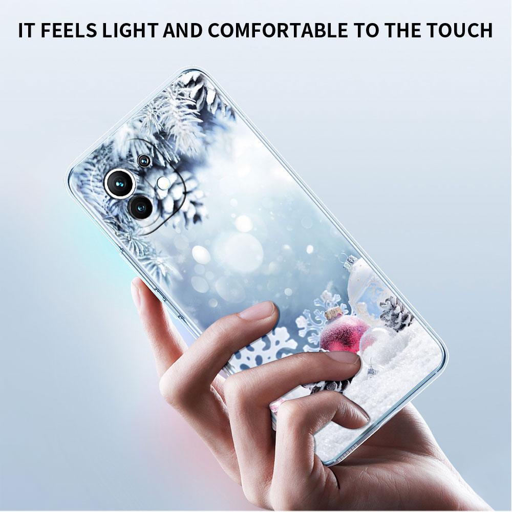 Snowflake Snow Christmas Clear Case For Xiaomi Mi Poco X3 NFC M3 Pro F3 F1 11 Lite 12 Note 10 11T 9T Transparent Phone Cover