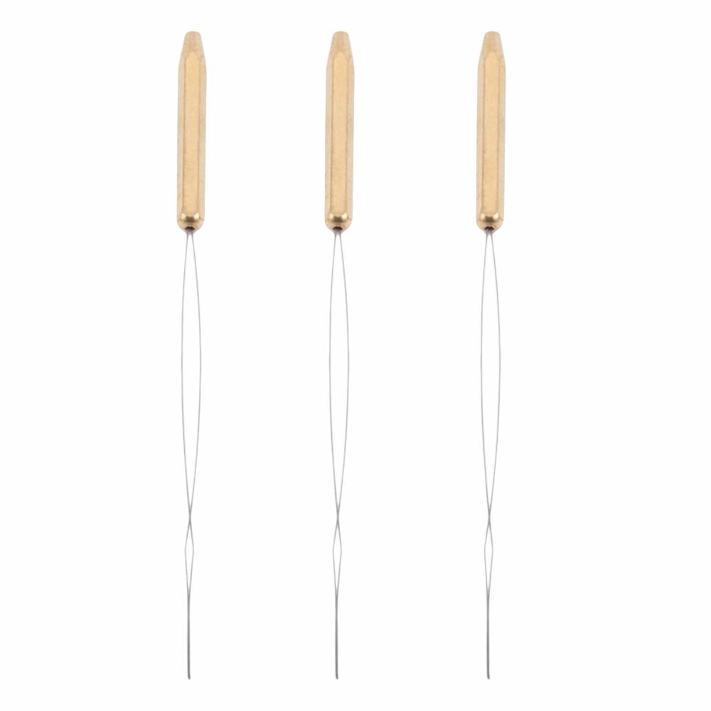 3PCS 14cm Fly Tying Bobbin Threader Ergonomic Handle Threader Fishing Tool  for Fly Fishing 3PCS-14cm