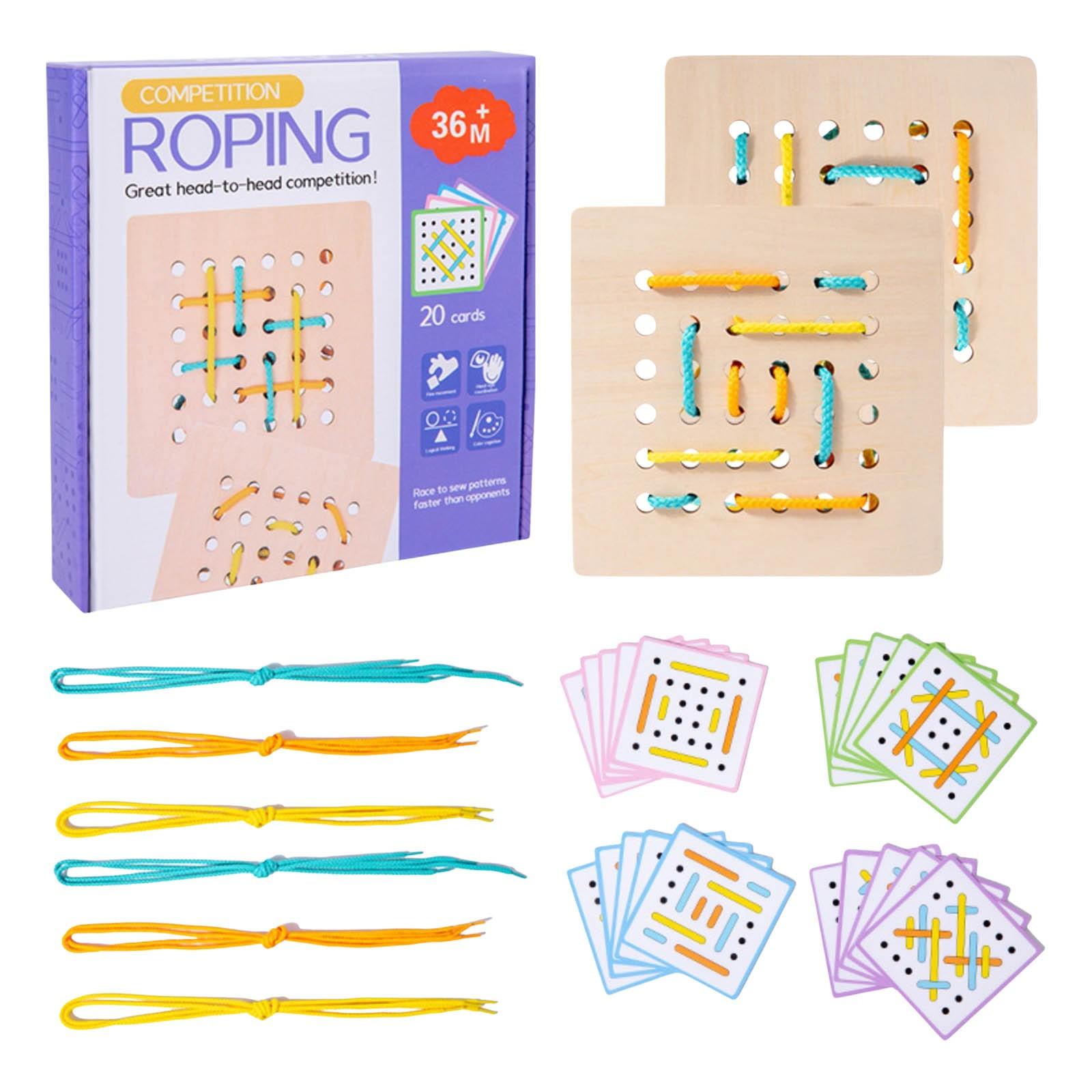 

Дошкольное образование. Детская игра с двойным узором для тренировки координации движений рук и глаз. Обучающая игрушка. One Size белый