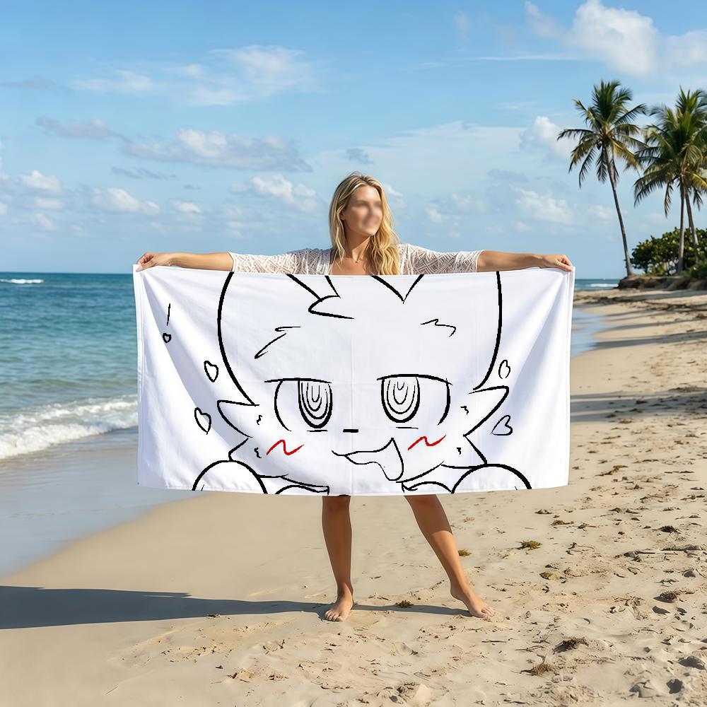 Cartoon Boykisser SillyCat Towel Soft Pool Gift For Travel Gym Shower Camping Quick Dry Sports Beach Towel