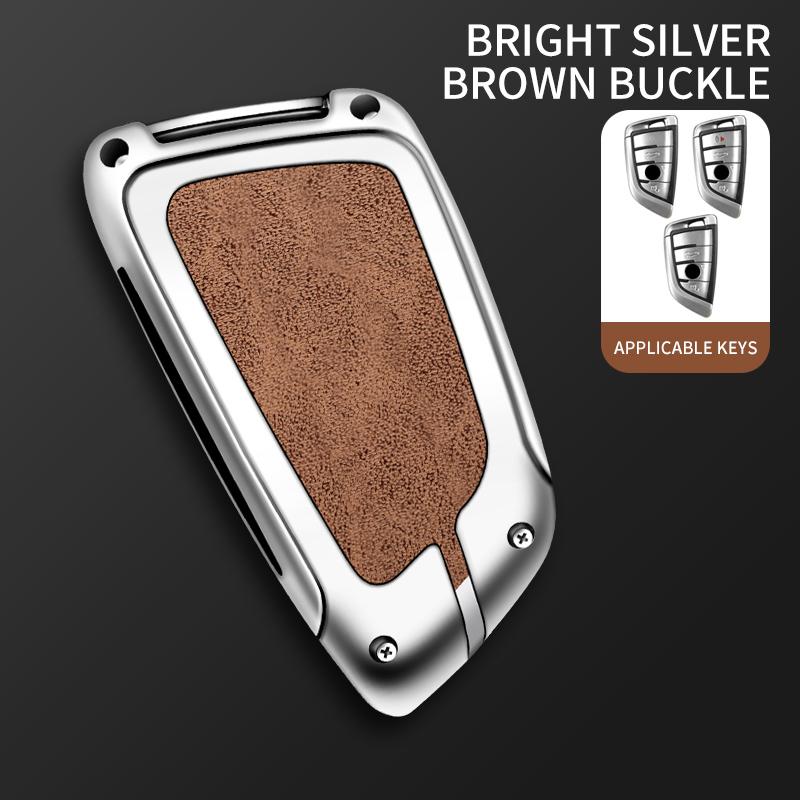 Interior Mouldings BMW Car Metal Key Case Cover Shell for BMW X1 X3 X5 X6 X7 1 3 5 6 7 Series G20 G30 G11 F15 F16 G01 G02 F48 ke