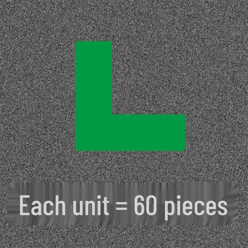 L-Shaped Green Positioning Stickers