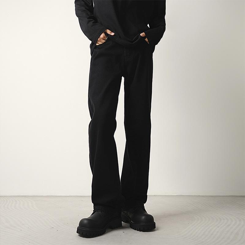 Men's American Retro Wide-Leg Jeans - Trendy, Loose-Fit, Straight Casual Trousers