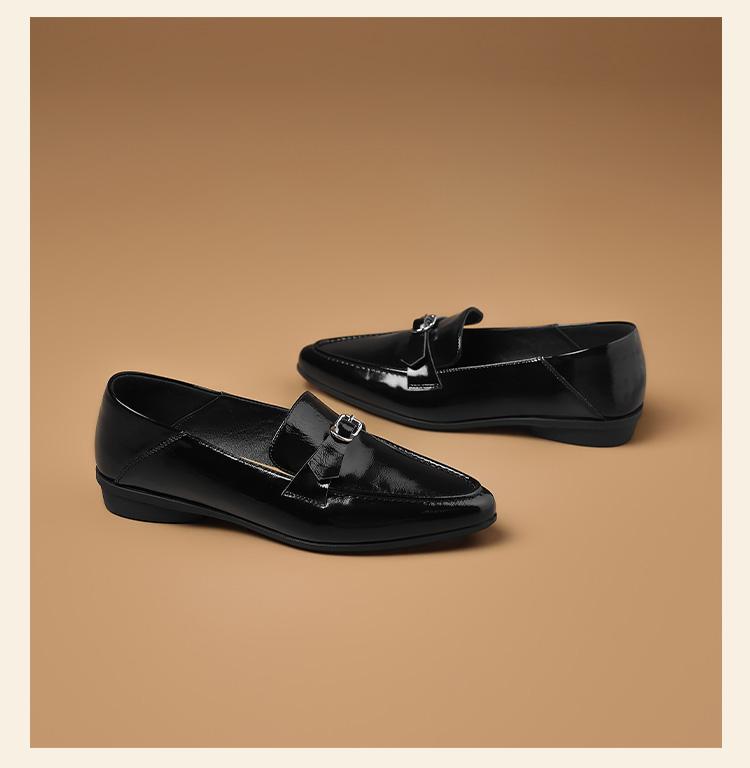Temperament genuine leather comfortable slimming loafers