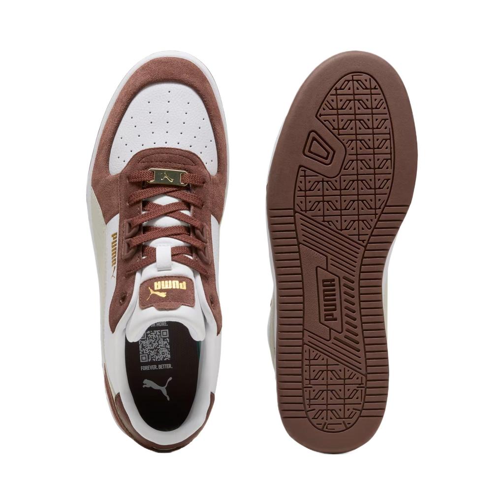 PUMA Caven 2.0 Low top Skateboard Shoes Men's White Brown 395080-08