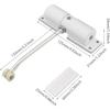 Automatic Door Closer, Zinc Alloy Safety Spring, Adjustable 30 Kg, Easy Install, White
