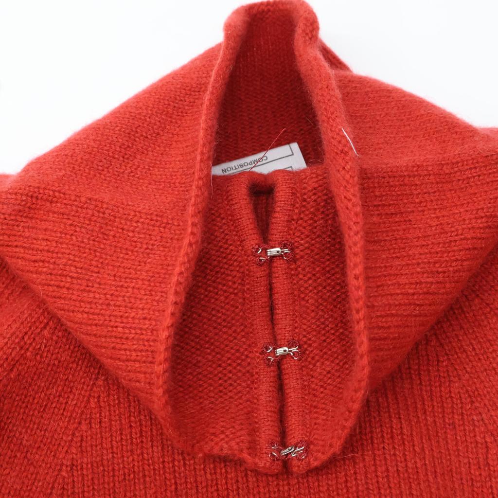 Chanel Red 00A P16084V00791 Cashmere High Neck Knit Tops 38 RedUsed