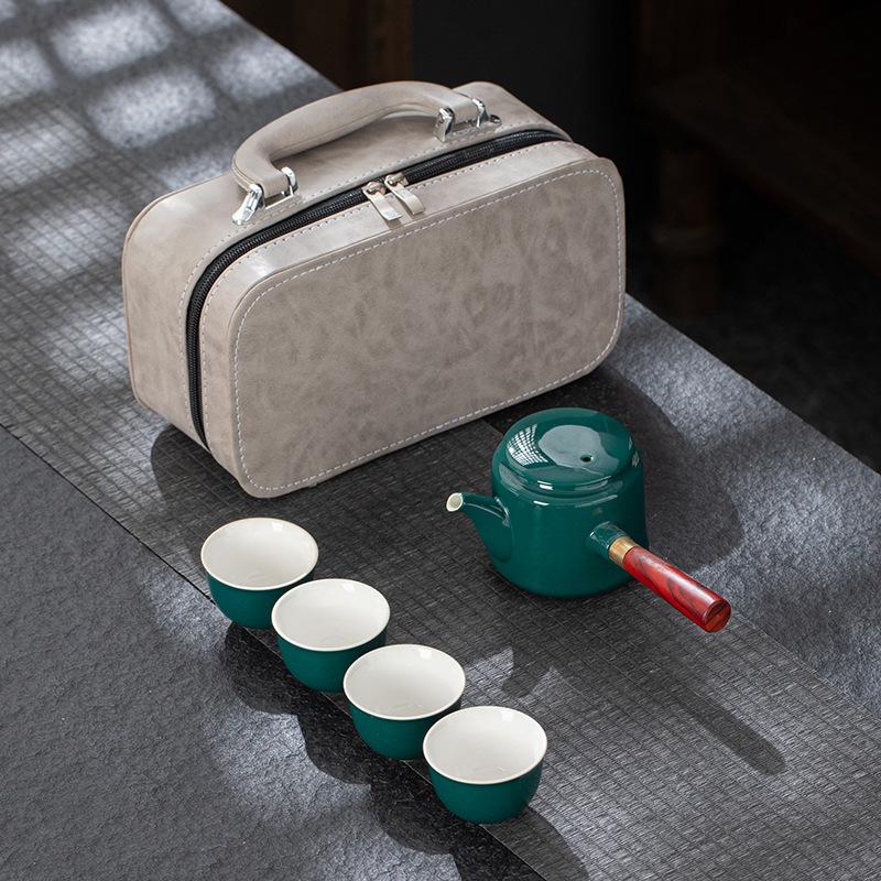 Ceramic Portable Travel Tea Set Bank Company Portable Tea Set