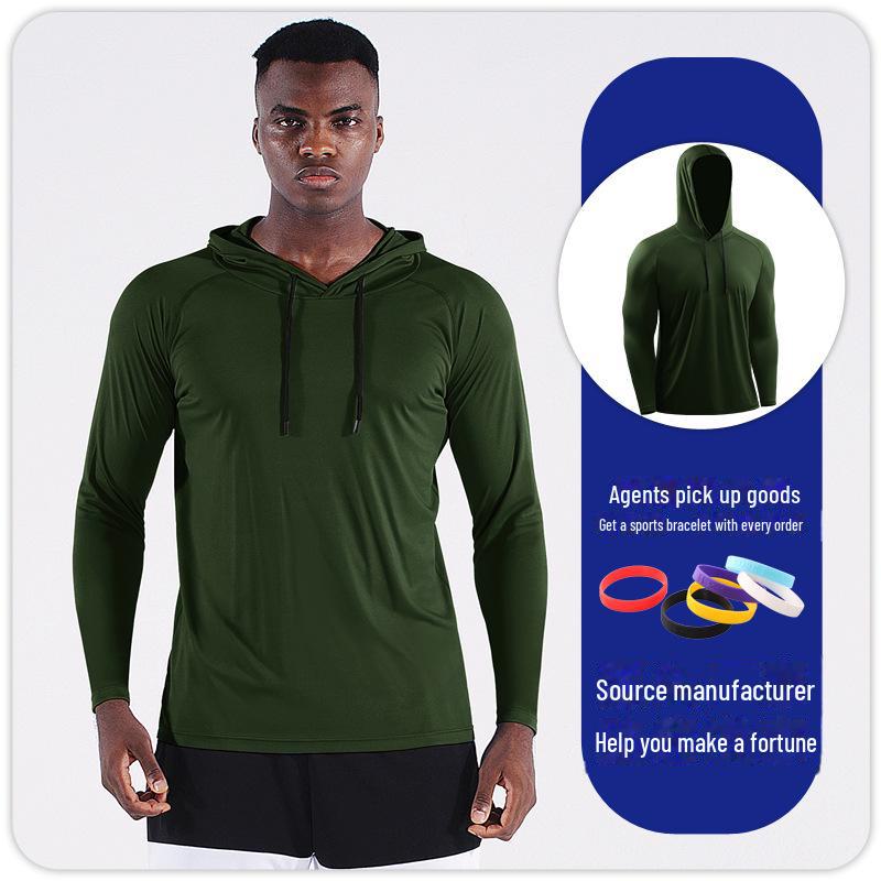 

Мужская быстросохнущая спортивная куртка с капюшоном и длинными рукавами для защиты от солнца для активного отдыха Large