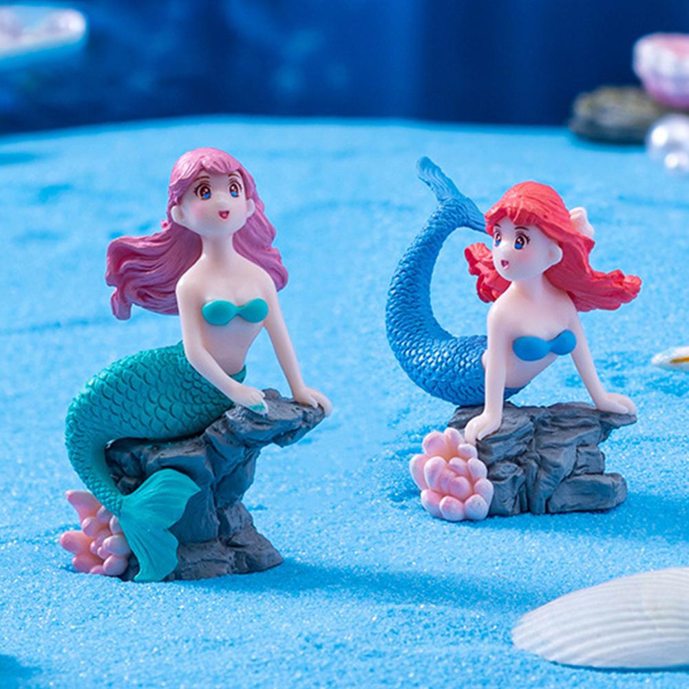 Floating Mermaid Ornament for Aquarium Magical Fish Tank Decor Vibrant Colors Unique Sculpture Aquarium Landscape Accessory