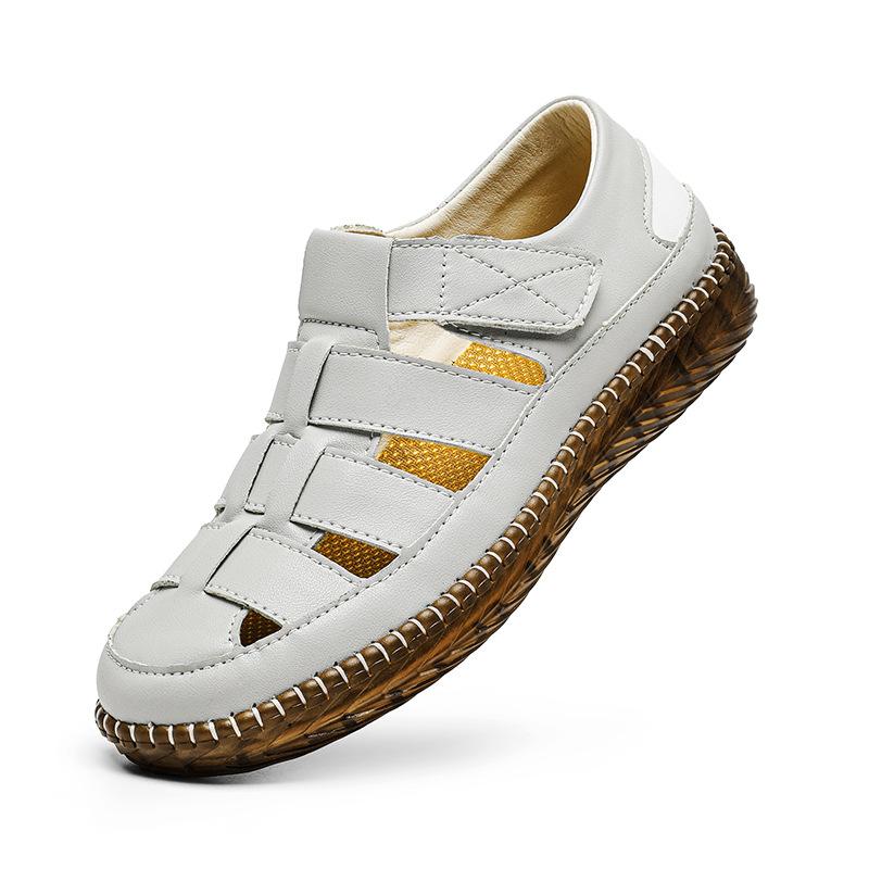 Sandals women's summer 2025 new popular Roman flat-bottomed woven soft-soled lightweight mother non-slip beach shoes