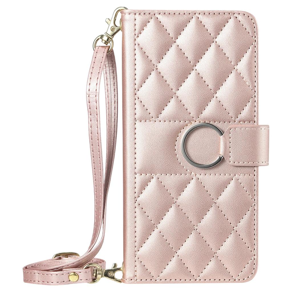 Long Lanyard Flip Leather Phone Case for Xiaomi Mi 15 Ultra 14T 13T 12T 11T Pro 5G Checked Pattern Wallet Card Bag Cover Coque