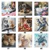 Animal Full 14CT DIY Counted Needlework for Adults Home Decor Patterns Arts Craft Kits 15.6x15.6In