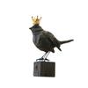 Statuietă Pasăre Coroană Creativă Decorațiune Birou Ornamente Pasăre Neagră Sculptură Animal Simulat Rășină Decor Estetic Cameră