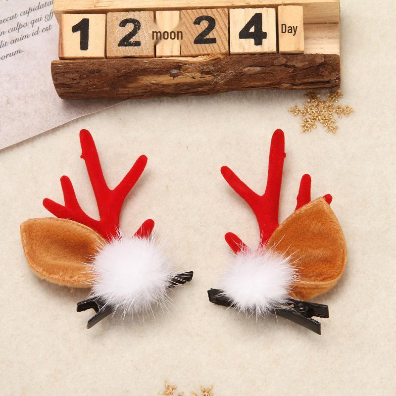

Mori Style Christmas Reindeer Antler Headband Hair Clip for Adults & Children – Festive Holiday Gift