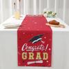 Graduation Table Runner Graduation Decorations 2026 Black Gold Polyester Graduation Table Cloth Prom Grad Party Table Decoration