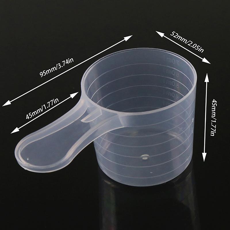 5Pcs 70Ml Plastic Measuring Cup With Scale Transparent Mixing Cup Measuring Jar Container Beaker Kitchen Baking Tool Bakery Diy