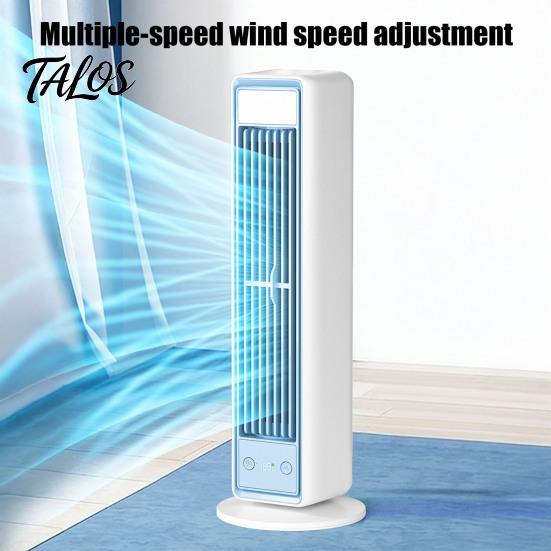 Talos Wall Mount Desktop Fan, 3 Speed Bladeless Tower Fan with Digital Display, Quiet Personal Cooling for Bedroom Office Home