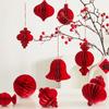 New Year Decorations 3D Honeycomb Pendants Hanging Ornament Christmas Balls New Year Decoration Navidad Xmas Tree Decor