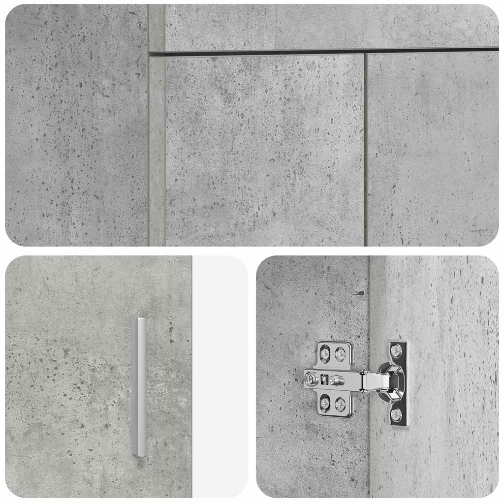 Bathroom Cabinet with Washbasin Concrete Grey 42 x 40 x 84.5 cm