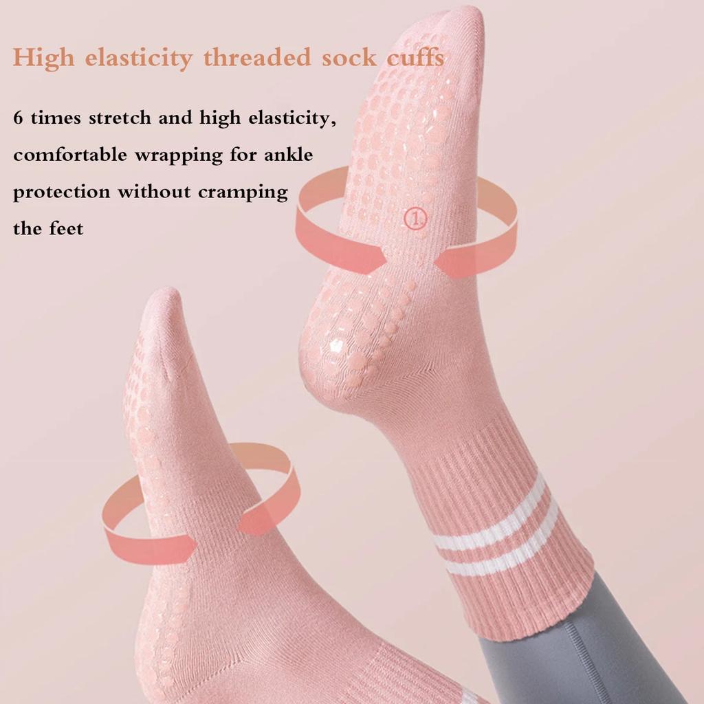 Pilates Socks With Grips For Women Yoga Socks Barre Socks Non Slip Socks Of 1/2/3/6Pairs
