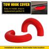 2PCS Tow D-Ring Red for Cover Hook Ford Bronco 2004-2024 F150 Toyota Exterior