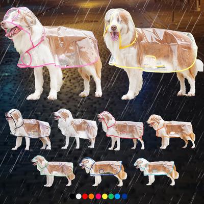 Impermeabile per cani e gatti per cuccioli di piccola taglia Glisten Bar Felpa con cappuccio Giacche antipioggia impermeabili Vestiti per cani