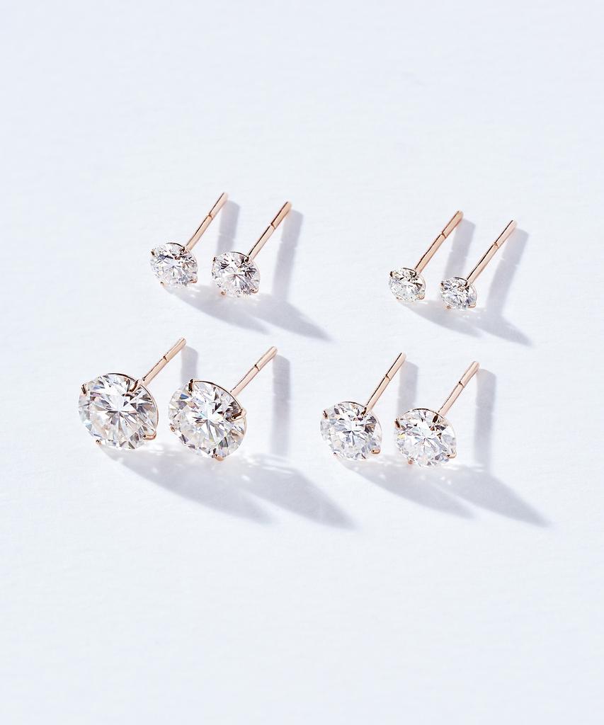 Dorocy 14K Moissanite Basic 4-Prong Earrings_4Type