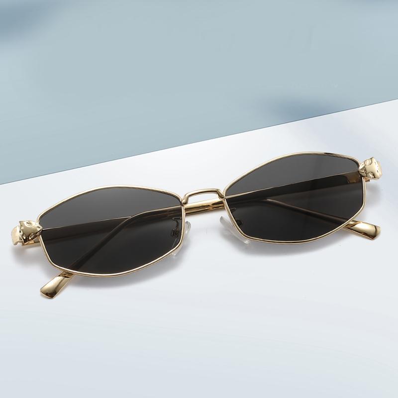 1/2pcs Small Square Metal Sunglasses Women Steampunk Leopard Decoration Multi Color Sun Glasses Fashion Eyewear