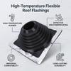 Botte de ventilation de toit métallique pour tuyau de diamètre extérieur de 7" à 13" Matériau en caoutchouc Botte pour conduit de cheminée Pour les propriétaires