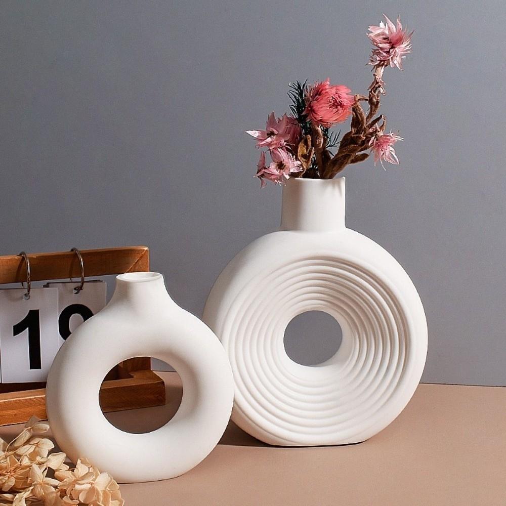 Hollow Out Silicone Vase Mold Oval Stripe Epoxy Resin Mold Modern Soap Mold  Living Room