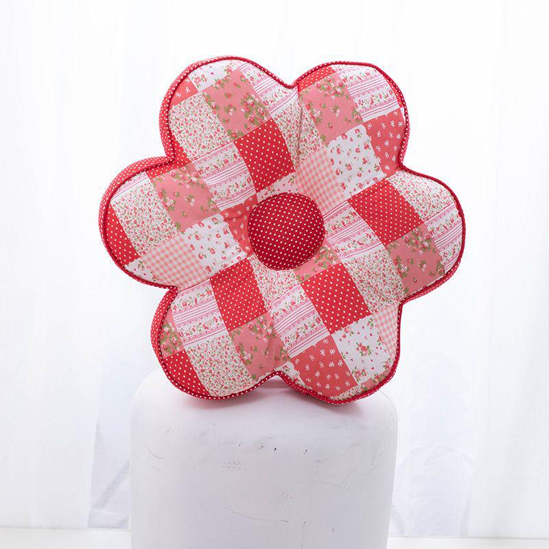 Korejský polštářek s květinami švestky: Celobavlníkový polštářek na zdřímnutí do kanceláře a ložnice