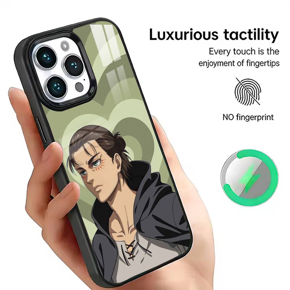 Attack On Titan Eren Yeager Phone Case Magnetic with Magsafe Wireless Charging For iPhone17,16,15,14,13,12,11 Plus,Pro