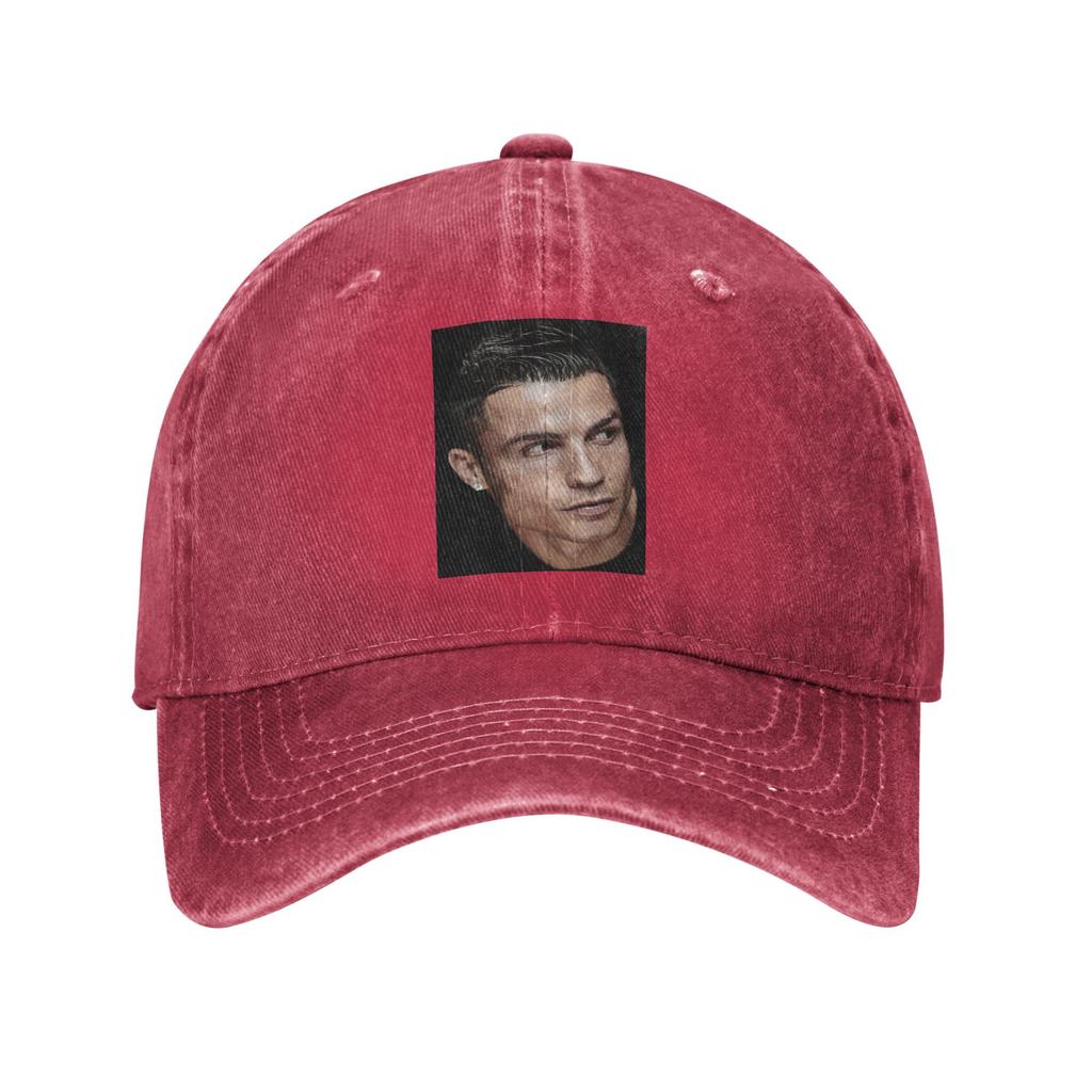 Christiano Ronaldo Baseball Caps Fashion Washed Denim Hats Outdoor Adjustable Casquette Hip Hop Baseball Cowboy Hat for Unisex