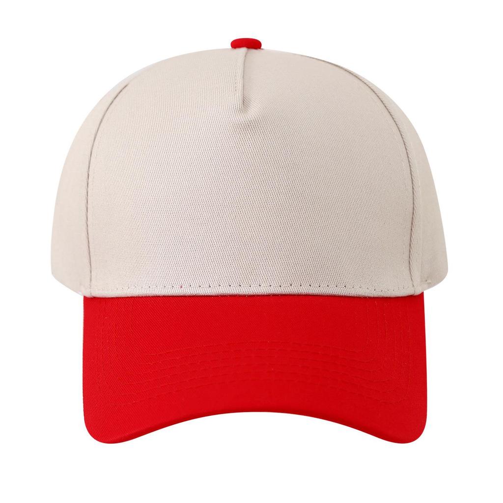 Pure Cotton Patchwork Five-Panel Baseball Cap with Custom Logo Embroidery