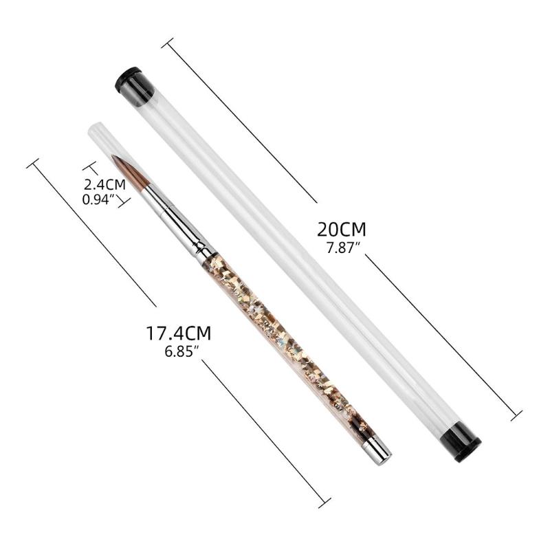 Nail Art Brush Nail Brush for Nail Art for Home Use and Professional Nail Salon Gel Nail Art Brush Clear Acrylic Handle