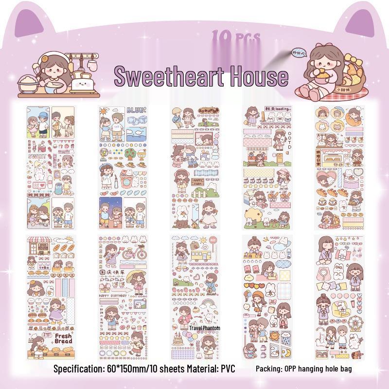 PET Cute Animal Stickers - Pet Planet Series for Journals & Children's Water Bottles