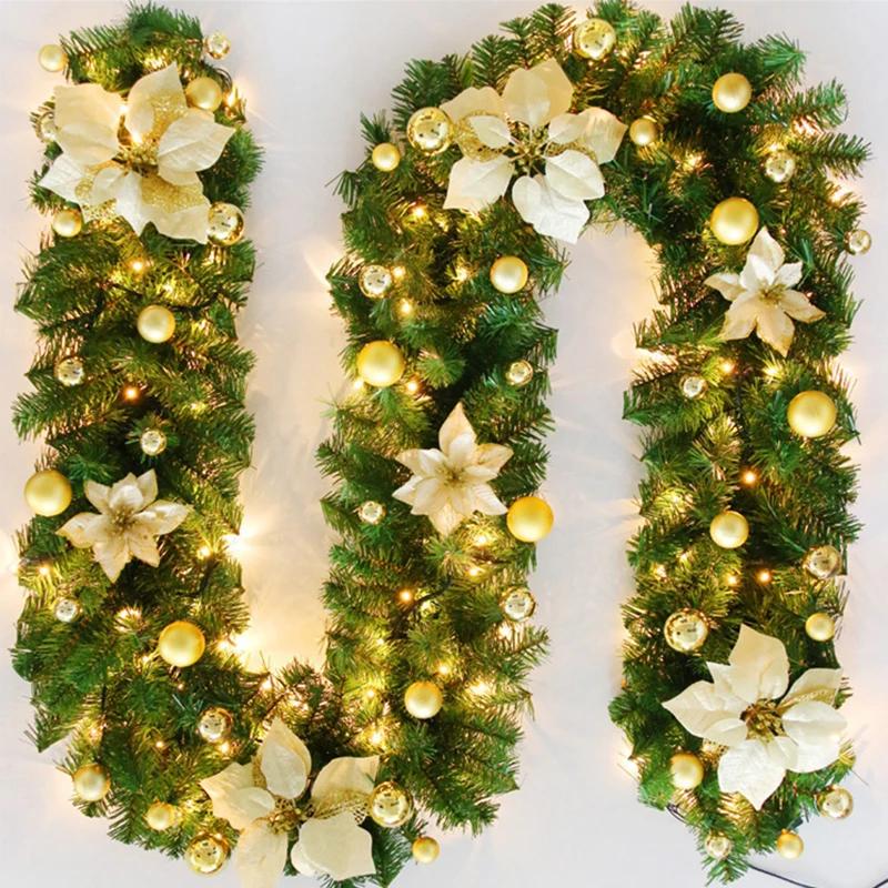 Creative Green Artificial Christmas Tree Banner Party Atmosphere New Year's Door Wreath Christmas Vine Wreath Decoration Props