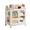 Multifunctional Double-Layer Kitchen Dish Drying Rack with Storage