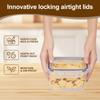 Airtight Food Storage Container 24 Pcs Clear Plastic Canister Set with Lids Labels for Kitchen Pantry Dry Grain Organization