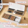 High Quality PP Battery Organizer Fall Prevention Durable Battery Storage Box Large Capacity Wear-resistant Data Cable Case