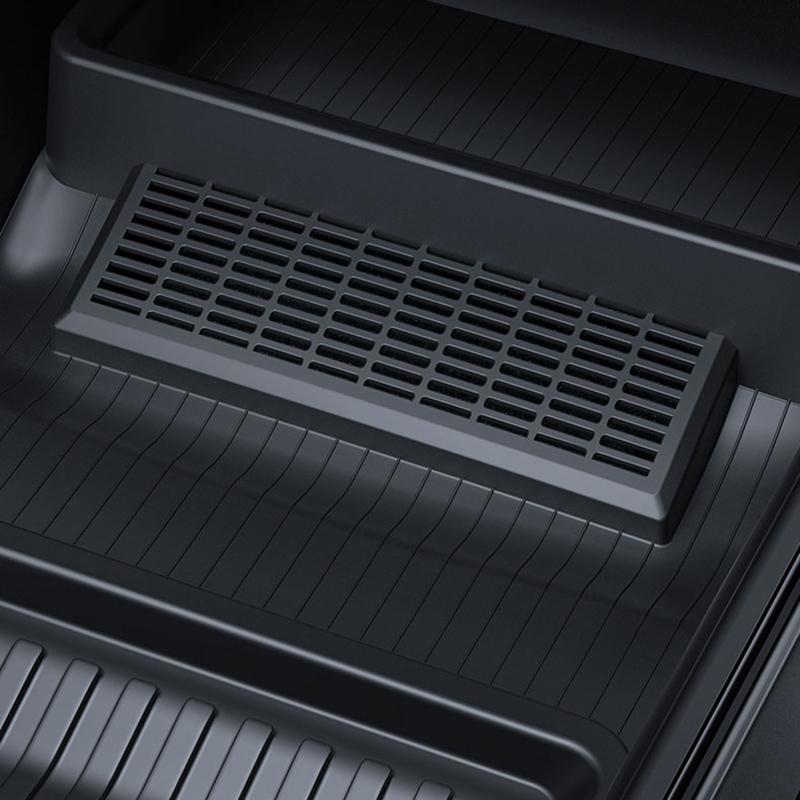 Dust Net Storage Box For Tesla Model Y Seat Guard Under The Seat Car Dust Proof Mesh Storage TPE Box Model Y Car Accessories